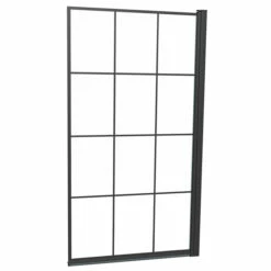 Delphi Vodas 6 Stella Square Hinged Bathscreen 1400mm H X 800mm W - 6mm Glass -HEATANDPLUMB Sales synergy vodas bath screen sy vod93 2