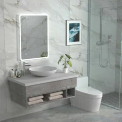 Delphi Yama LED Strip Bathroom Mirror With Touch Sensor 800mm H X 600mm W