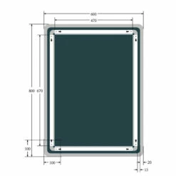 Delphi Yama LED Strip Bathroom Mirror With Touch Sensor 800mm H X 600mm W -HEATANDPLUMB Sales synergy yama bathroom mirror sy yam 60 2