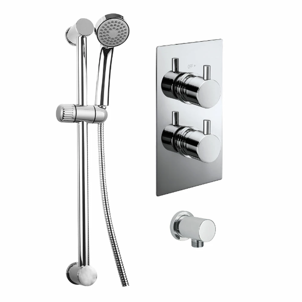 Delphi Acksor Thermostatic Dual Concealed Mixer Shower With Shower Kit - Chrome 5 Delphi Acksor Thermostatic Dual Concealed Mixer Shower With Shower Kit - Chrome - Image 3