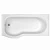 Trojan Concert P-Shaped Shower Bath 1675mm X 750mm/850mm Left Handed - No Tap Hole 2 Trojan Concert P-Shaped Shower Bath 1675mm X 750mm/850mm Left Handed - No Tap Hole -HEATANDPLUMB Sales trojan concert bath troconsblhwhi