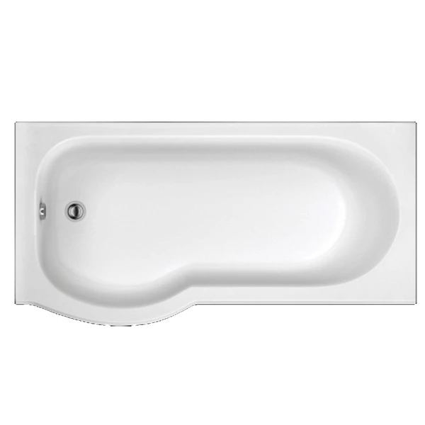 Trojan Concert P-Shaped Shower Bath 1675mm X 750mm/850mm Left Handed - No Tap Hole 3 Trojan Concert P-Shaped Shower Bath 1675mm X 750mm/850mm Left Handed - No Tap Hole