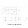 Trojan Concert P-Shaped Shower Bath 1500mm X 700mm/800mm Left Handed - No Tap Hole 1 Trojan Concert P-Shaped Shower Bath 1500mm X 700mm/800mm Left Handed - No Tap Hole -HEATANDPLUMB Sales trojan concert bath w173l 02 1