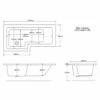 Trojan Elite L-Shaped Shower Bath 1675mm X 700mm/850mm Left Handed - No Tap Hole 1 Trojan Elite L-Shaped Shower Bath 1675mm X 700mm/850mm Left Handed - No Tap Hole -HEATANDPLUMB Sales trojan elite bath troelitelh