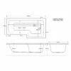 Trojan Solarna L-Shaped Shower Bath 1700mm X 700mm/850mm Right Handed - No Tap Hole 1 Trojan Solarna L-Shaped Shower Bath 1700mm X 700mm/850mm Right Handed - No Tap Hole -HEATANDPLUMB Sales trojan solarna bath solarnarh1700l