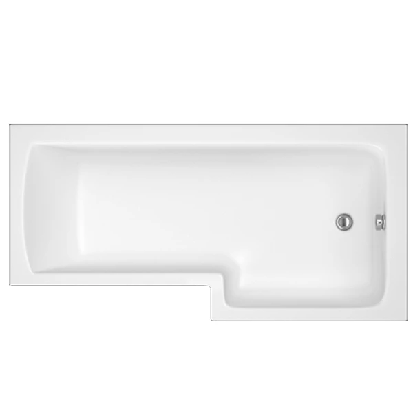 Trojan Solarna L-Shaped Shower Bath 1700mm X 700mm/850mm Right Handed - No Tap Hole 5 Trojan Solarna L-Shaped Shower Bath 1700mm X 700mm/850mm Right Handed - No Tap Hole - Image 3