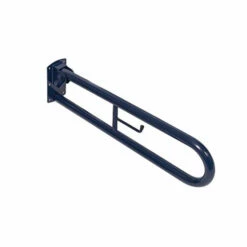 Twyford Doc M Hinged Support Rail With Toilet Roll Holder - Blue