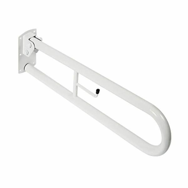 Twyford Doc M Hinged Support Rail With Toilet Roll Holder - White 3 Twyford Doc M Hinged Support Rail With Toilet Roll Holder - White