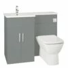 Verona Aquatrend Petite Combination Unit With Basin And Worktop 1100mm Wide LH - Dust Grey 1 Verona Aquatrend Petite Combination Unit With Basin And Worktop 1100mm Wide LH - Dust Grey -HEATANDPLUMB Sales verona aquatrend petite bathroom furniture cv29253 421 cv29254 421 cv8591l h