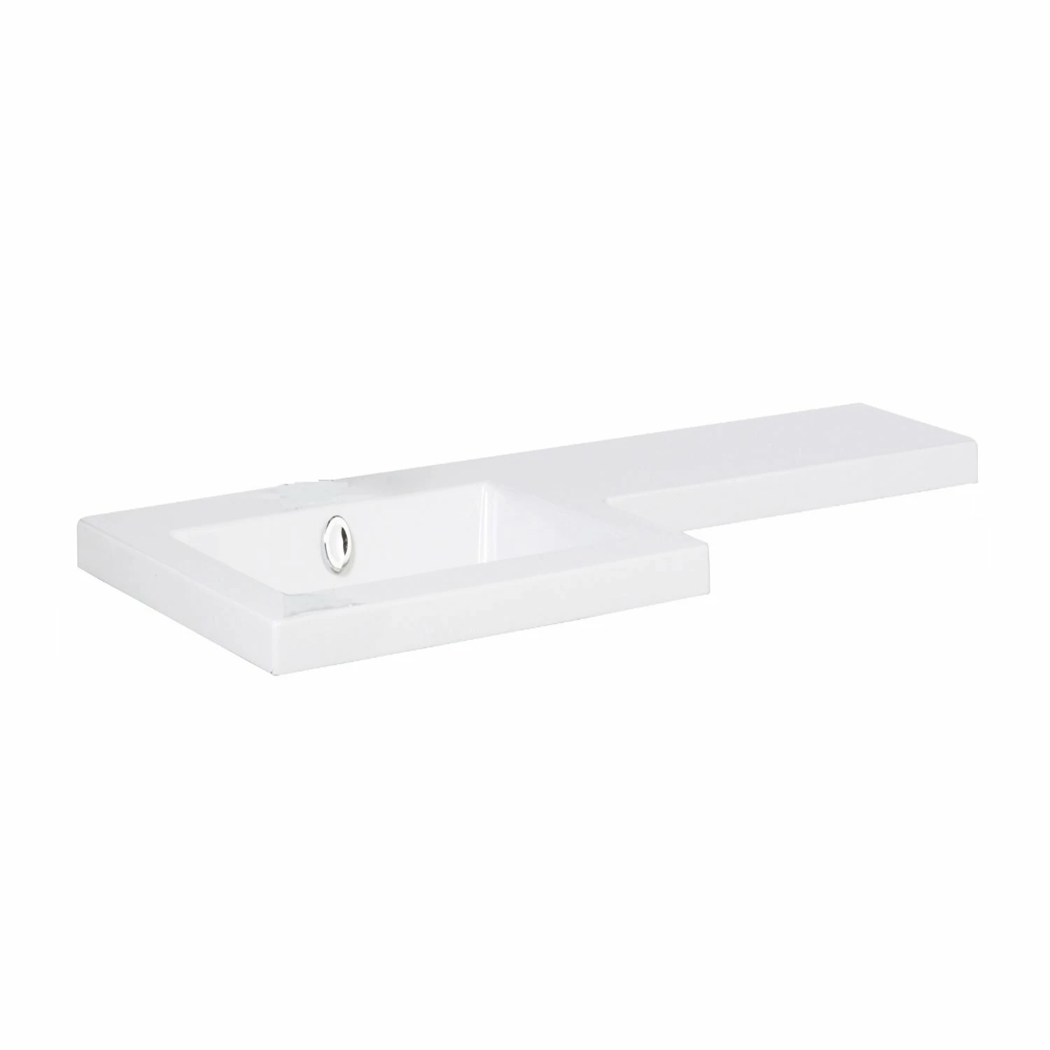 Verona Aquatrend Petite Combination Unit With Basin And Worktop 1100mm Wide LH - Gloss White 4 Verona Aquatrend Petite Combination Unit With Basin And Worktop 1100mm Wide LH - Gloss White - Image 2