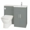 Verona Aquatrend Petite Combination Unit With Basin And Worktop 1100mm Wide RH - Dust Grey 2 Verona Aquatrend Petite Combination Unit With Basin And Worktop 1100mm Wide RH - Dust Grey -HEATANDPLUMB Sales verona aquatrend petite bathroom furniture cv29253 421 cv29254 421 cv8591r h
