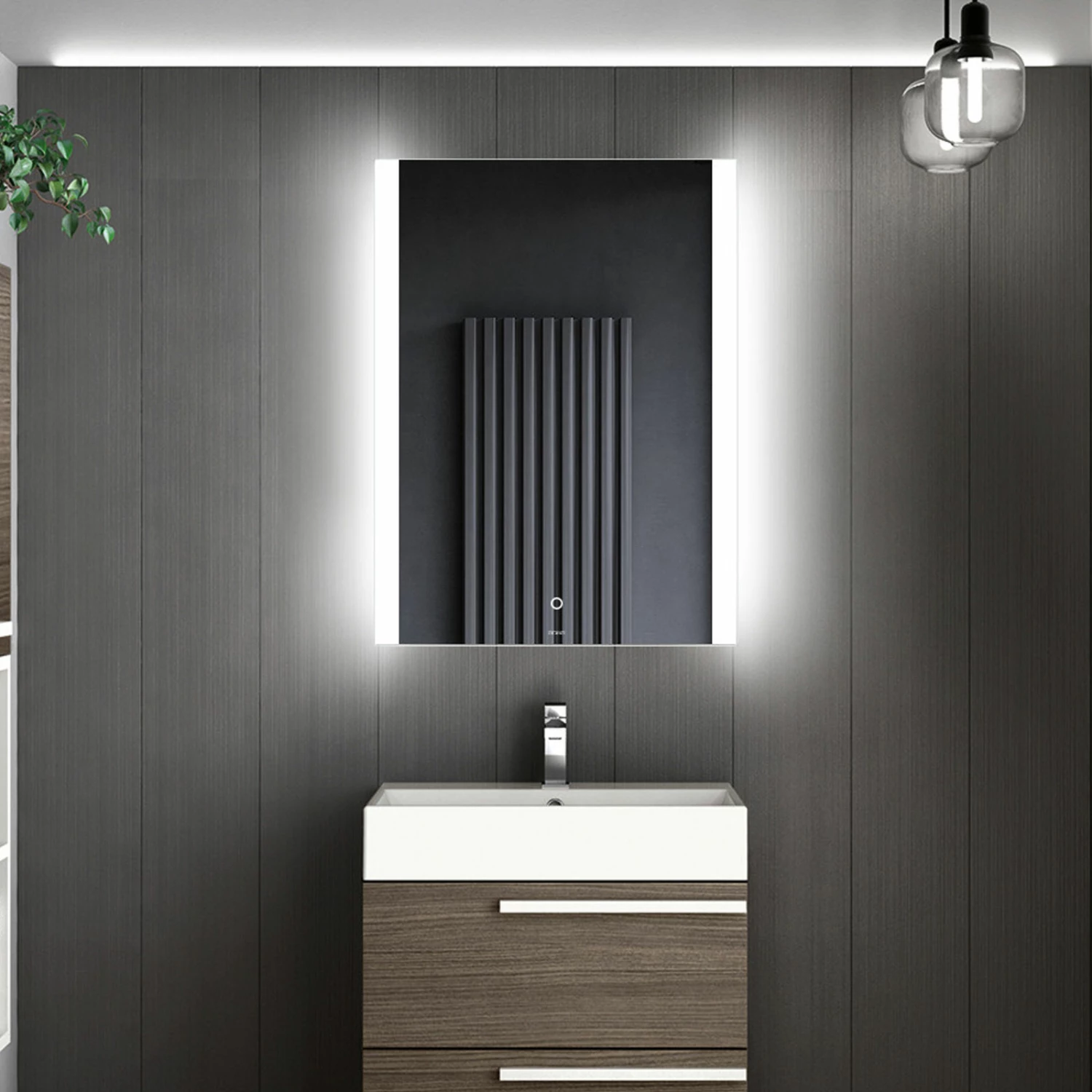 Verona Ashbourne LED Bathroom Mirror With Touch Sensor & Demister 700mm H X 500mm W 3 Verona Ashbourne LED Bathroom Mirror With Touch Sensor & Demister 700mm H X 500mm W