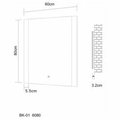 Verona Ashbourne LED Bathroom Mirror With Touch Sensor & Demister 800mm H X 600mm W 7 Verona Ashbourne LED Bathroom Mirror With Touch Sensor & Demister 800mm H X 600mm W -HEATANDPLUMB Sales verona ashbourne bathroom mirror bembk 01 6x8 2