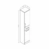 Verona Bianco Floor Standing Tall Storage Unit 350mm Wide - Gloss White -HEATANDPLUMB Sales verona bianco bathroom furniture ve80