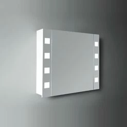 Verona Designer Cube 1-Door Mirrored Bathroom Cabinet 800mm Wide