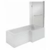 Verona Edge Complete L-Shaped Shower Bath 1700mm X 700mm/850mm - Right Handed