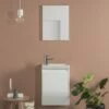 Royo Enjoy Wall Hung Cloakroom Vanity Unit With Basin And Mirror 450mm Wide - Gloss White -HEATANDPLUMB Sales verona enjoy vanity unit ro125140 5