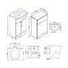 Verona F60S Combination Unit With 500mm WC Unit - Gloss White 2 Verona F60S Combination Unit With 500mm WC Unit - Gloss White -HEATANDPLUMB Sales verona f60s bathroom furniture vefpf60sa 1