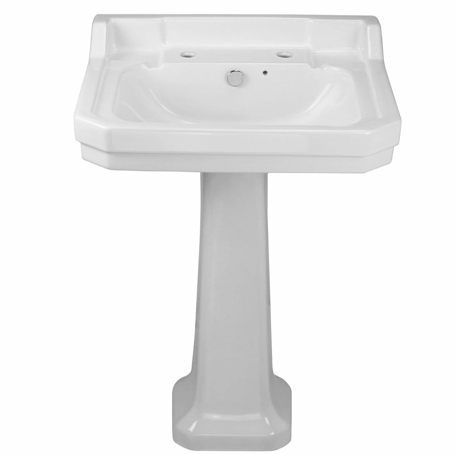 Verona Holborn Basin With Full Pedestal 610mm Wide - 2 Tap Hole 4 Verona Holborn Basin With Full Pedestal 610mm Wide - 2 Tap Hole - Image 2