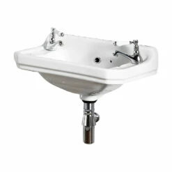 Verona Holborn Wall Hung Basin 500mm Wide - 2 Tap Hole