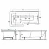 Verona Edge Complete L-Shaped Shower Bath 1700mm X 700mm/850mm - Left Handed 1 Verona Edge Complete L-Shaped Shower Bath 1700mm X 700mm/850mm - Left Handed -HEATANDPLUMB Sales verona l shape bath ve71bl 4