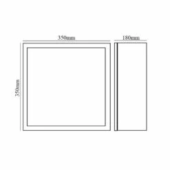 Verona Single Recessed Waterproof Storage Unit - 350 X 350 X 180mm -HEATANDPLUMB Sales verona recessed storage units bathroom furniture csfr 65 0020 1