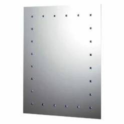 Verona Reflection Bathroom Mirror 650mm H X 500mm W Square LED Illuminated