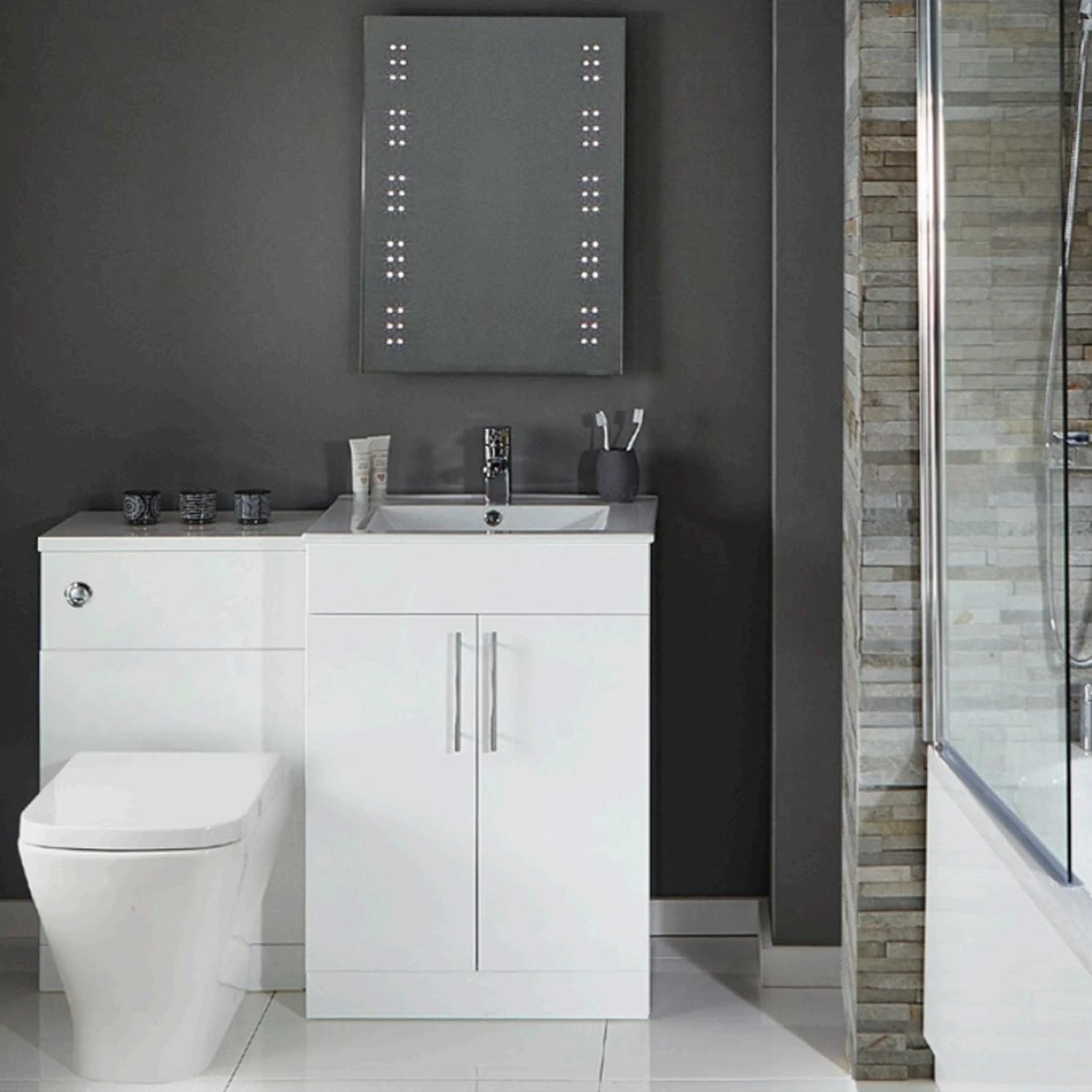 Verona Rialto Floor Standing Vanity Unit And Basin 600mm Wide White 1 Tap Hole 4 Verona Rialto Floor Standing Vanity Unit And Basin 600mm Wide White 1 Tap Hole - Image 2
