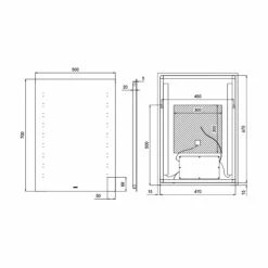 Verona Reflection Beveled Bathroom Mirror 700mm H X 500mm W LED Illuminated