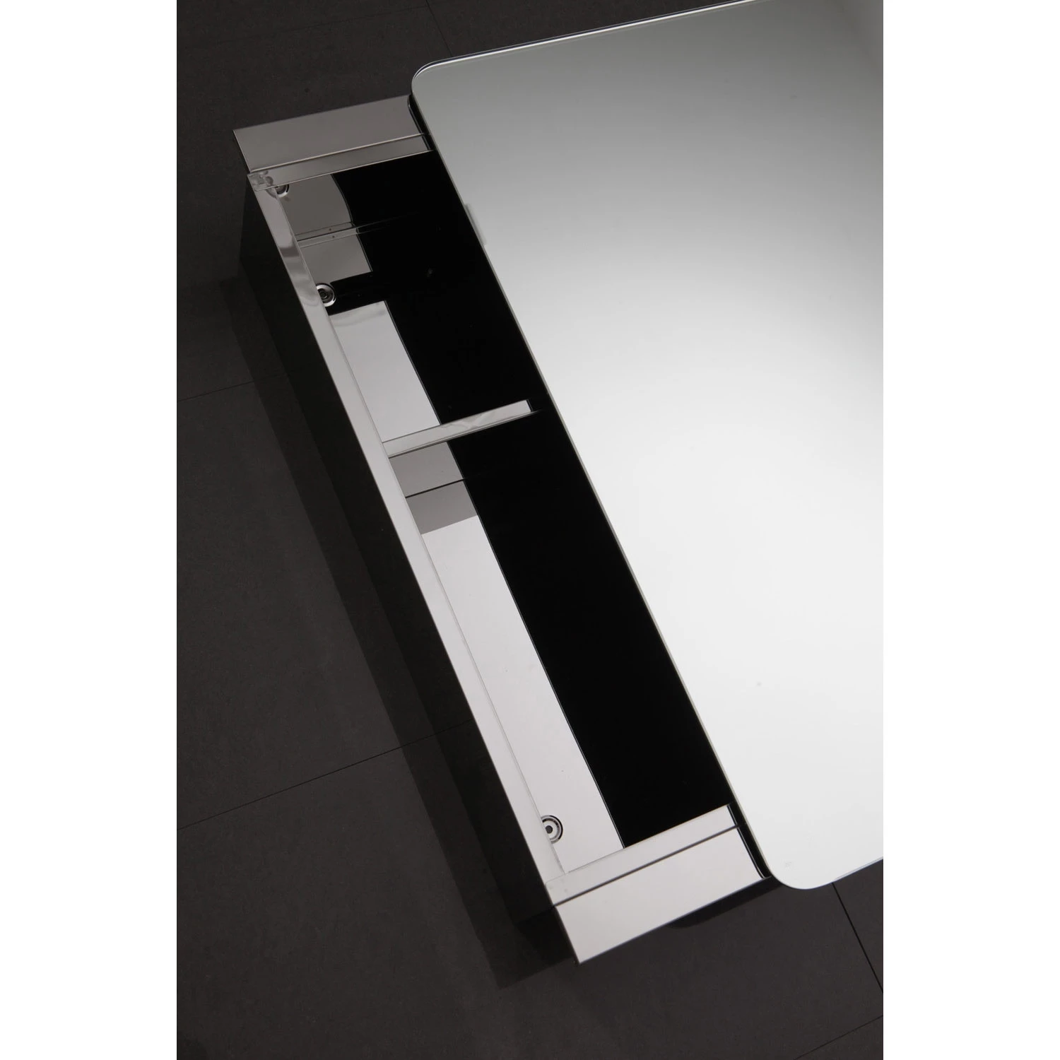 Verona Scholes 1-Door Mirrored Bathroom Cabinet 500mm Wide - Stainless Steel 5 Verona Scholes 1-Door Mirrored Bathroom Cabinet 500mm Wide - Stainless Steel - Image 3