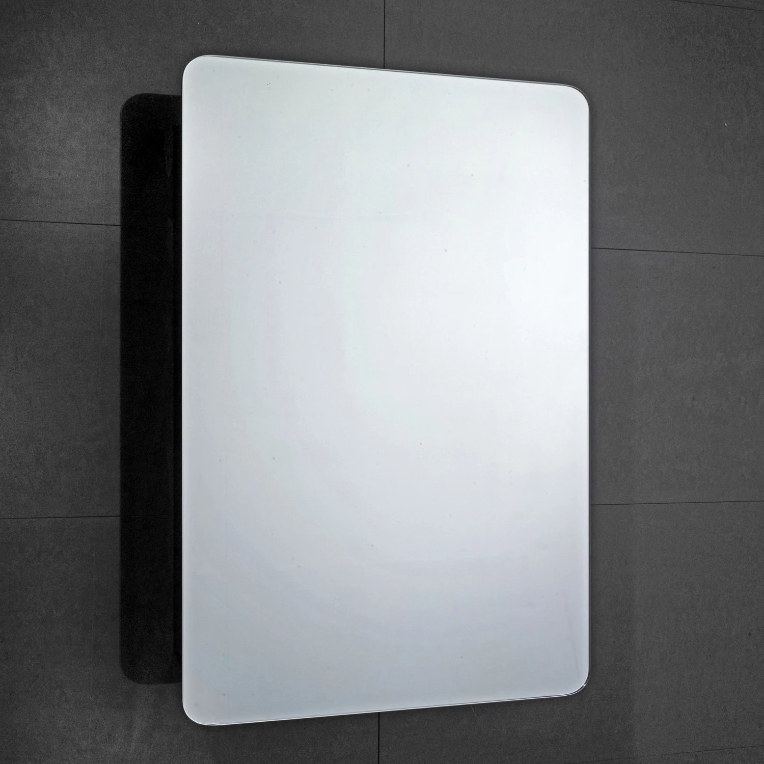 Verona Scholes 1-Door Mirrored Bathroom Cabinet 500mm Wide - Stainless Steel 4 Verona Scholes 1-Door Mirrored Bathroom Cabinet 500mm Wide - Stainless Steel - Image 2