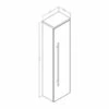 Verona Trevi Tall Side Cabinet Unit 1400mm High X 350mm Wide White -HEATANDPLUMB Sales verona trevi bathroom furniture covpu350