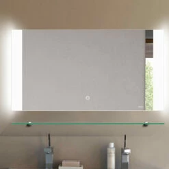 Verona Westbury LED Bathroom Mirror With Sensor And Demister 450mm H X 850mm W -HEATANDPLUMB Sales verona westbury bathroom mirror bembk 02 2 1