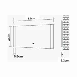 Verona Westbury LED Bathroom Mirror With Sensor And Demister 450mm H X 850mm W