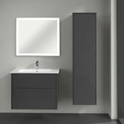 Villeroy & Boch Finero LH Tall Storage Unit 404mm Wide - Glossy Grey 9 Villeroy & Boch Finero LH Tall Storage Unit 404mm Wide - Glossy Grey -HEATANDPLUMB Sales villeroy boch finero bathroom furniture c53201fp 1