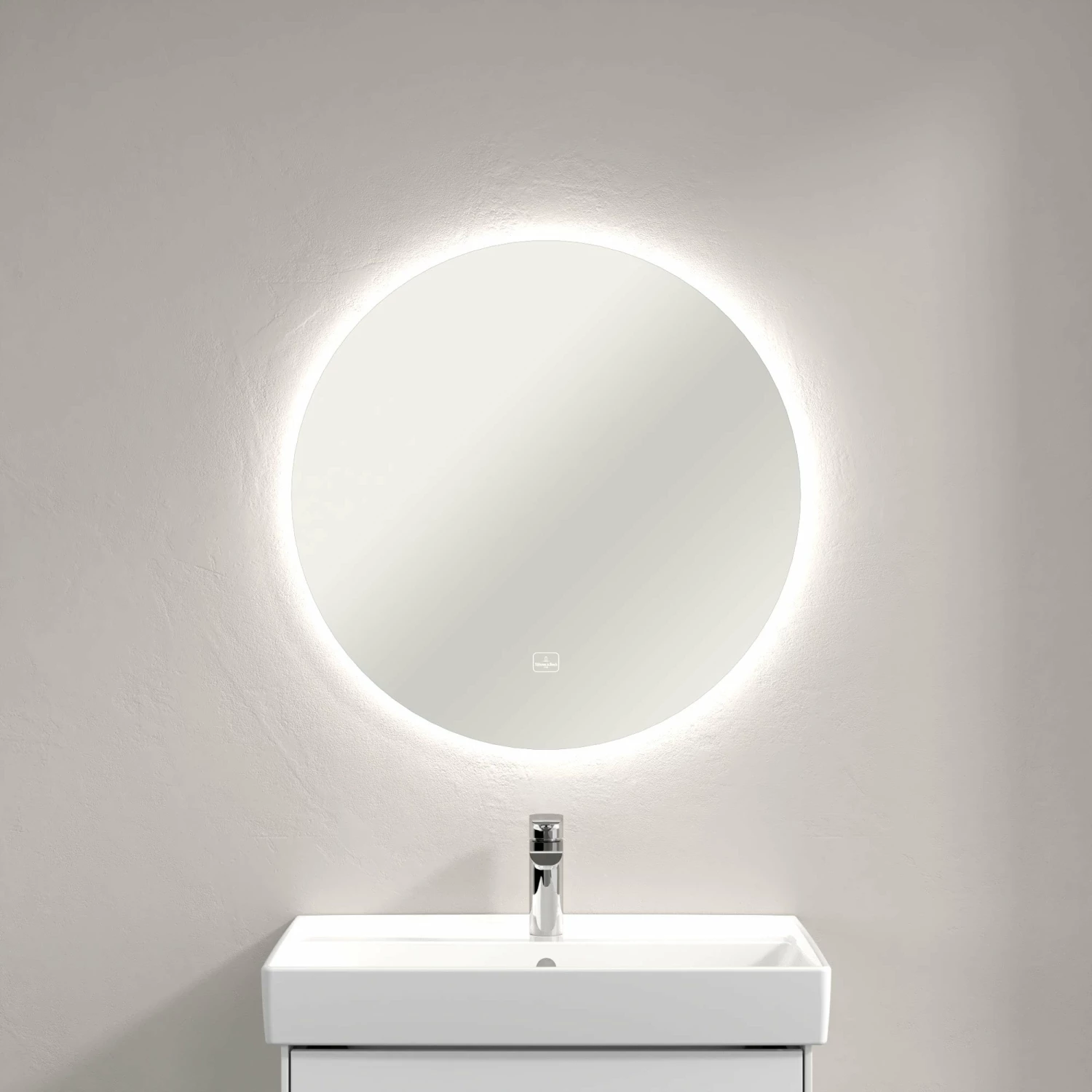 Villeroy & Boch More To See Lite LED Bathroom Mirror 850mm Diameter 4 Villeroy & Boch More To See Lite LED Bathroom Mirror 850mm Diameter - Image 2