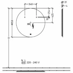 Villeroy & Boch More To See Lite LED Bathroom Mirror 850mm Diameter 11 Villeroy & Boch More To See Lite LED Bathroom Mirror 850mm Diameter -HEATANDPLUMB Sales villeroy boch more to see lite bathroom mirror vba4608500