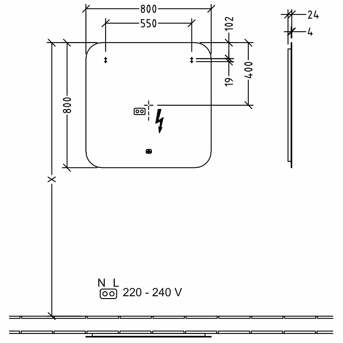Villeroy & Boch More To See Lite LED Bathroom Mirror 800mm Diameter 5 Villeroy & Boch More To See Lite LED Bathroom Mirror 800mm Diameter - Image 3