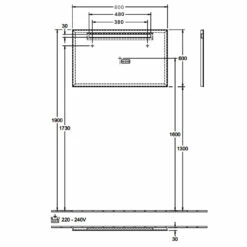 Villeroy & Boch More To See One LED Bathroom Mirror 600mm H X 800mm W 9 Villeroy & Boch More To See One LED Bathroom Mirror 600mm H X 800mm W -HEATANDPLUMB Sales villeroy boch more to see one bathroom mirror a430a500