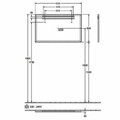 Villeroy & Boch More To See One LED Bathroom Mirror 600mm H X 500mm W 9 Villeroy & Boch More To See One LED Bathroom Mirror 600mm H X 500mm W -HEATANDPLUMB Sales villeroy boch more to see one bathroom mirror a430a700