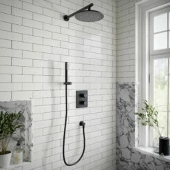 Villeroy & Boch Universal Dual Concealed Mixer Shower With Shower Handset And Round Fixed Head - Matt Black 13 Villeroy & Boch Universal Dual Concealed Mixer Shower With Shower Handset And Round Fixed Head - Matt Black -HEATANDPLUMB Sales villeroy boch universal complete mixer shower vbsspack11
