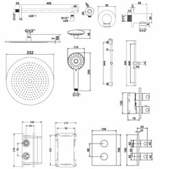 Villeroy & Boch Universal Dual Concealed Mixer Shower With Shower Kit And Round Fixed Head - Matt Black 13 Villeroy & Boch Universal Dual Concealed Mixer Shower With Shower Kit And Round Fixed Head - Matt Black -HEATANDPLUMB Sales villeroy boch universal complete mixer shower vbsspack15 1