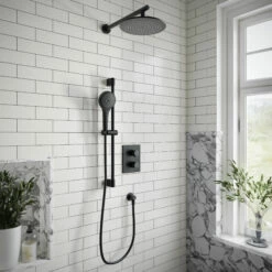 Villeroy & Boch Universal Dual Concealed Mixer Shower With Shower Kit And Round Fixed Head - Matt Black 11 Villeroy & Boch Universal Dual Concealed Mixer Shower With Shower Kit And Round Fixed Head - Matt Black -HEATANDPLUMB Sales villeroy boch universal complete mixer shower vbsspack15